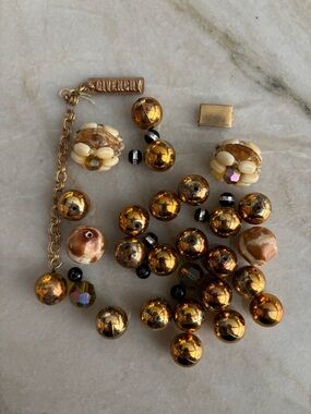 Givenchy Gold and Ivory Bead Assortment with Logo Tag